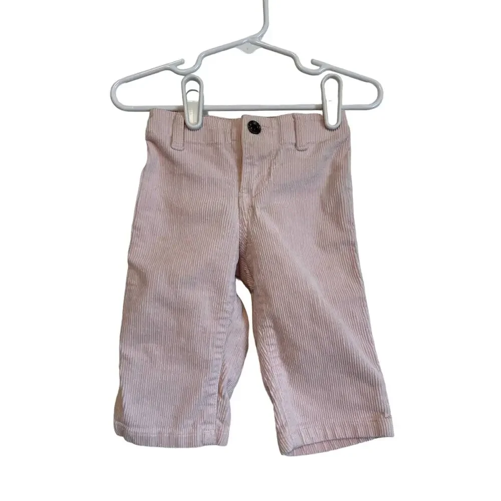Ralph Lauren pink corduroy pants ankle straight leg pockets pastel. Size 9 mon.